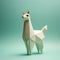 Minimalist Origami Alpaca: A Playful And Curious Composition