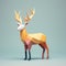 Minimalist Origami Deer: Playful, Curious, And Friendly