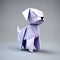 Minimalist Origami dog logotype concept