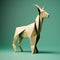 Minimalist Origami Goat: Playful Design With Modernist Minimalism