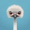 Minimalist Ostrich Illustration With Playful Scandinavian Art Style