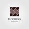 Minimalist parquet flooring vinyl hardwood granite tile logo illustration