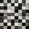 Minimalist Patchwork: Black And White Square Pattern On Painted Board