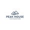 minimalist PEAK HOUSE mountain home Logo design