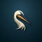 Minimalist Pelican Logo: Innovative Design With Heron Symbol