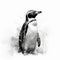 Minimalist Penguin Art In Black And White