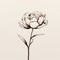 Minimalist Peony Bouquet: Clean And Sharp Inking With Ominous Vibe