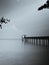 minimalist photo of an old concrete jetty