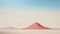 Minimalist Pink Desert Landscape With Mountain: A Hyper-realistic Performance Art