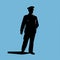 Minimalist Police Officer Illustration In Isotype Style