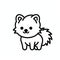 Minimalist Pomeranian Coloring Page For Kids