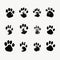 Minimalist Pomeranian Paw Prints Vector Graphic For Wallpapers And Print Projects