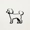 Minimalist Poodle Dog Silhouette Art On Light Background