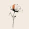 Minimalist Poppy Flower Sketch: Elegant Lines And Serene Beauty