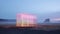 Minimalist Post-and-beam Architecture With Soft Colored Installations In Vatnajokull