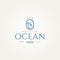 minimalist premium beach ocean hotel villa badge icon logo template vector illustration design. simple modern hotel, resort, villa