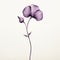 Minimalist Purple Flower Illustration With Delicate Shading