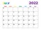 Minimalist Rainbow Sunday Start Monthly Planner July 2022