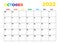 Minimalist Rainbow Sunday Start Monthly Planner October 2022