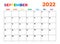 Minimalist Rainbow Sunday Start Monthly Planner September 2022