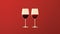 Minimalist Red Wine Glasses On High Resolution Background