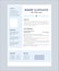 minimalist resume template design for your business with blue and white color.