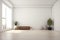 a minimalist room, devoid of clutter and distraction, with minimalistic design elements