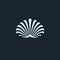 Minimalist Scallop Shell Logo With Clam Icon