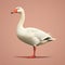 Minimalist Scandinavian Art: Detailed Rendering Of A Graceful Goose