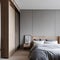 Minimalist Scandinavian Retreat: A serene bedroom with clean lines, light wood furniture, and a neutral color palette for a calm