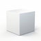 Minimalist Sculptor: White Cube On White Background