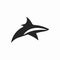 Minimalist Shark Silhouette Logo Design