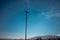 Minimalist shot of electric power pole in rural area of â€‹â€‹Hidalgo