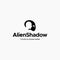 Minimalist Silhouette Aien Shadow logo design