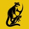 Minimalist Silhouette Vector design of a Kinkajou