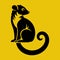 Minimalist Silhouette Vector design of a Kinkajou