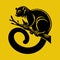 Minimalist Silhouette Vector design of a Kinkajou