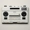 Minimalist Sony Boombox With Unique Audio Tape Wall Art