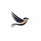 Minimalist Sparrow Logo Vector For Mobile App Design
