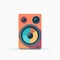 Minimalist Speaker Icon In Vibrant Colors