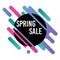 Minimalist spring sale banner with modern aspect