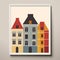 Minimalist Square Poster: Nostalgic Print Art With Diverse Color Palette