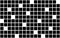 Minimalist square tiles pattern with some tiles occasionally missing