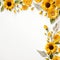 Minimalist Sunflower Border Framed Elegance