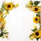 Minimalist sunflower frame
