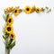 Minimalist Sunflower Grace Elegant Beauty