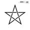 Minimalist symbol of the star
