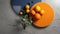 Minimalist Tangerine Arrangement On Polished Concrete: Moody And Evocative Photorealistic Renderings