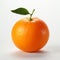 Minimalist Tangerine With Leaf: High-key Lighting And Lifelike Renderings