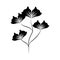 Minimalist tattoo flower nature silhouette art herb and leaves